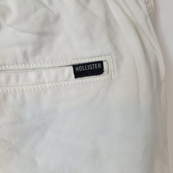 Hollister California White Mens Jogger Shorts Pull On 7in Sz Large - Picture 7 of 11